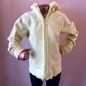 Lululemon yellow scuba zip hoodie. No tag but fits size 4-6